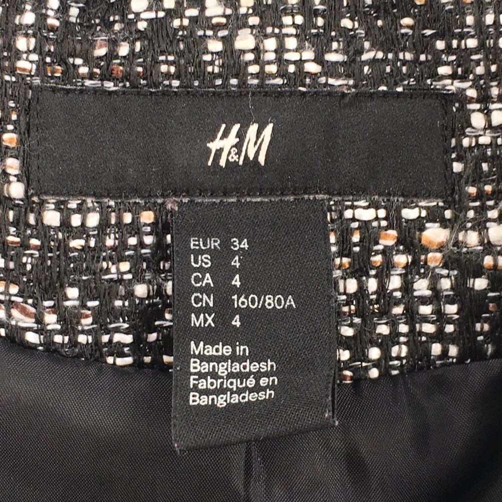 H&M Tweed Double Breasted Jacket 4 - Picture 4 of 12